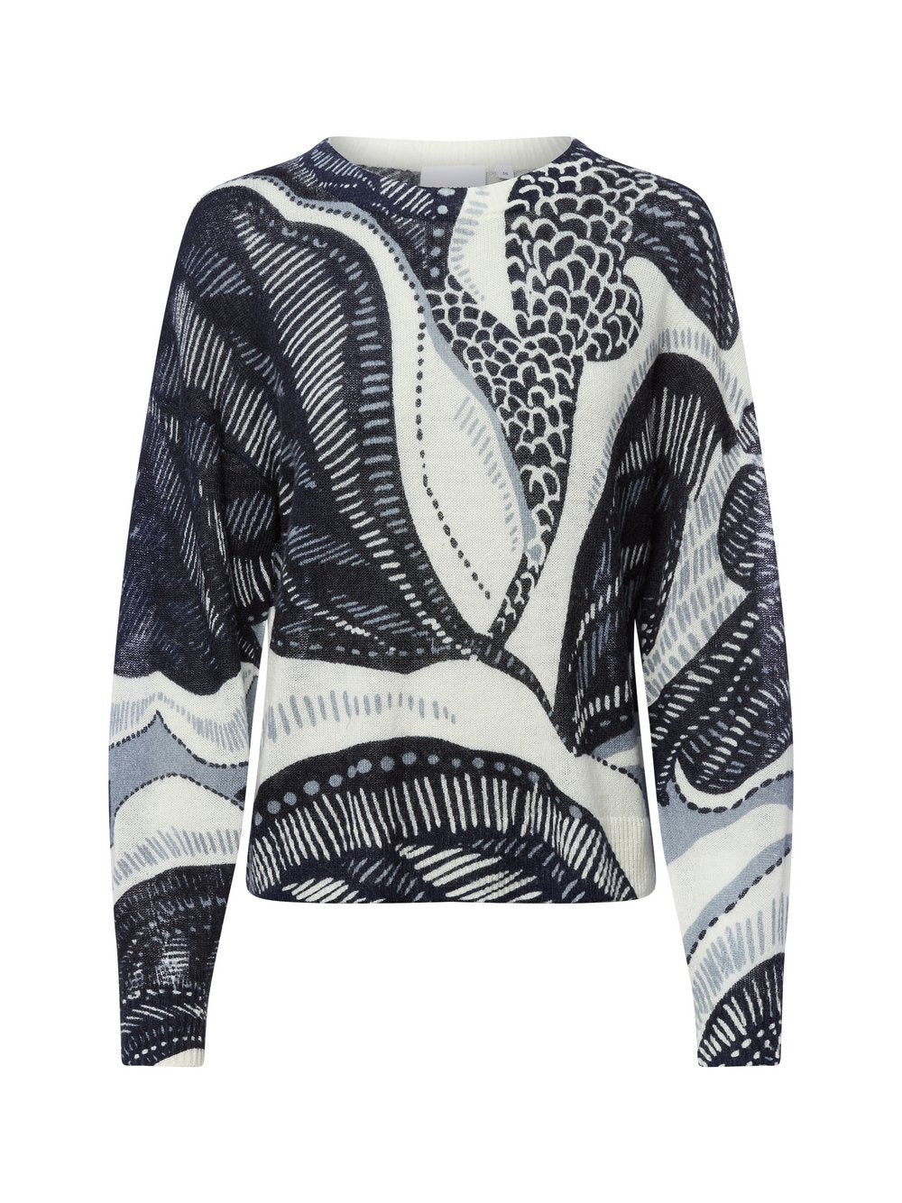 comma Strickpullover Damen Feinstrick gemustert