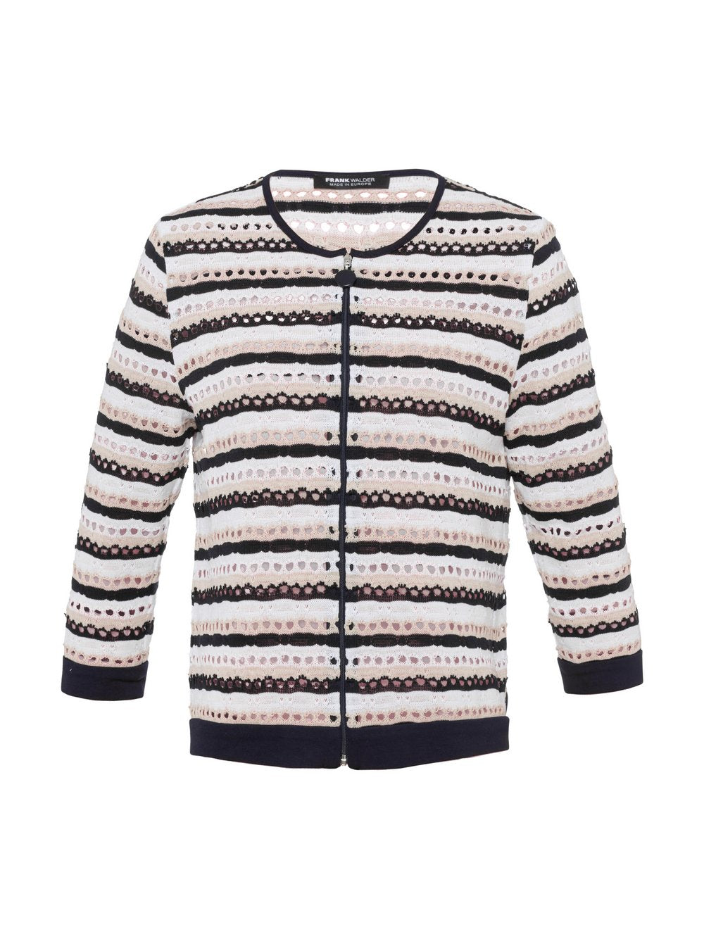 Frank Walder Strickjacke Damen Viskose gestreift