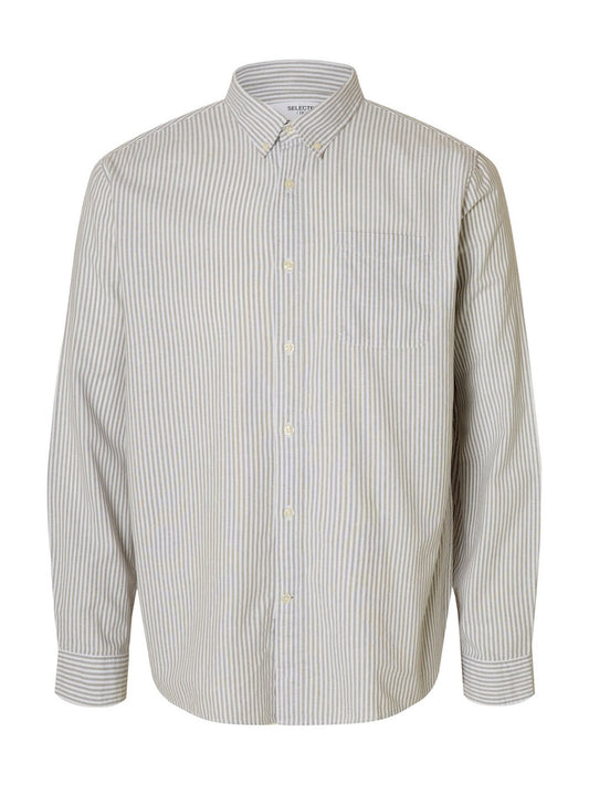 Selected Hemd Herren Regular Fit Baumwolle gestreift