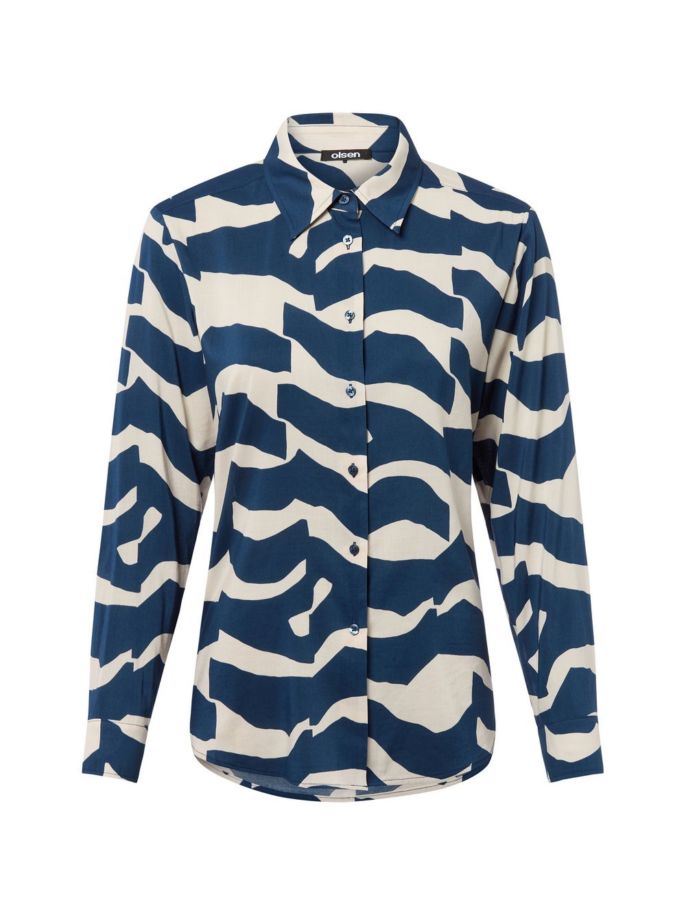 Olsen Freizeitbluse Damen Baumwolle gemustert