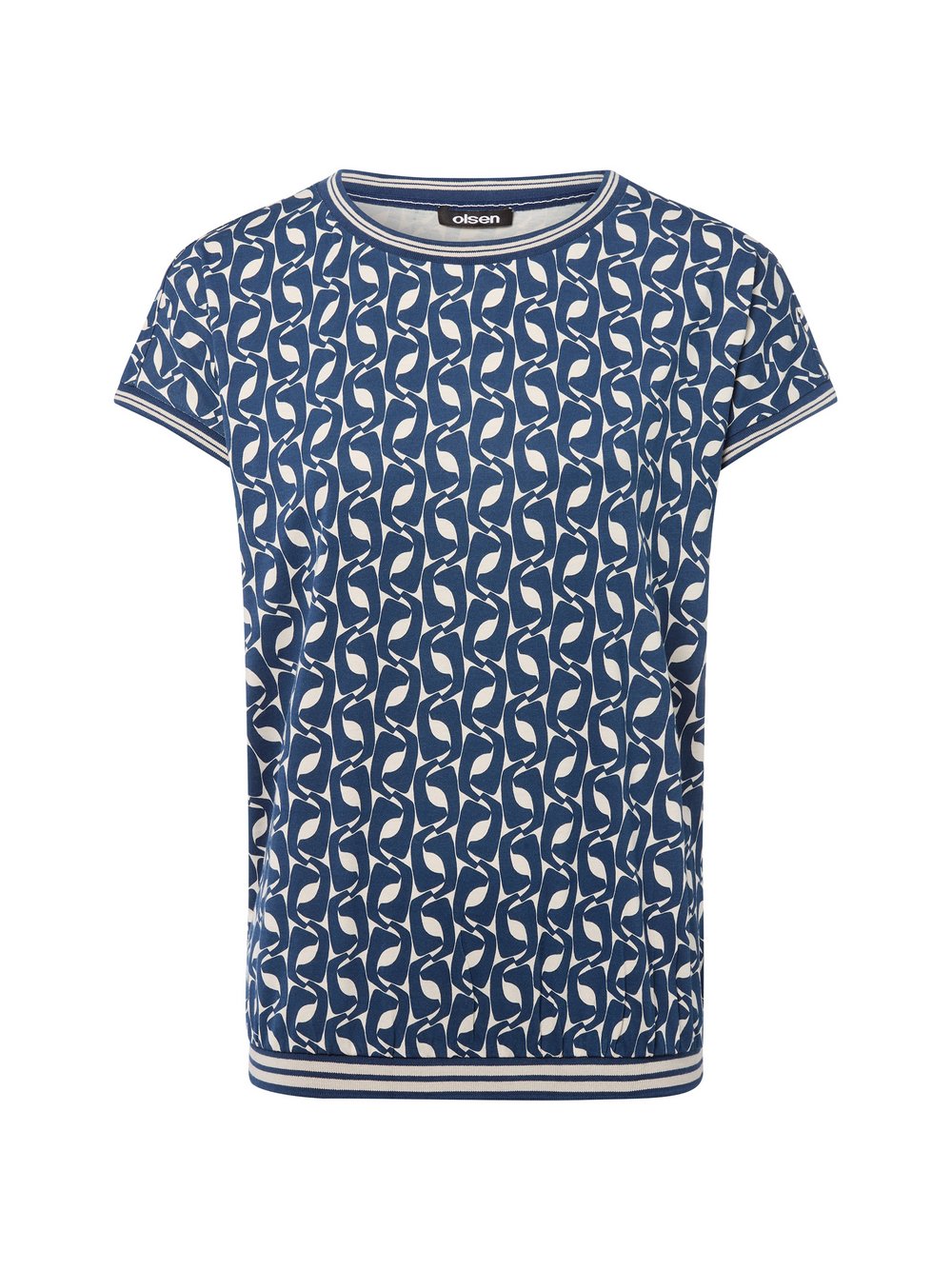 Olsen Shirt Damen Baumwolle gemustert