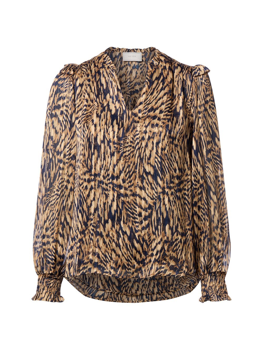 Neo Noir Bluse Damen gemustert