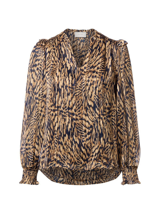 Neo Noir Bluse Damen gemustert