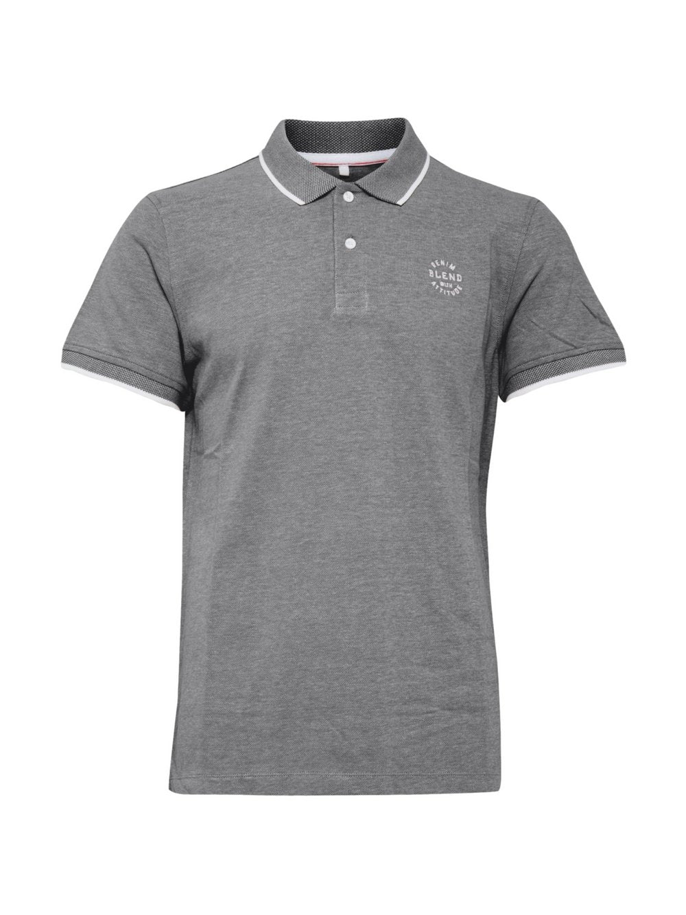 BLEND Poloshirt Herren Baumwolle meliert