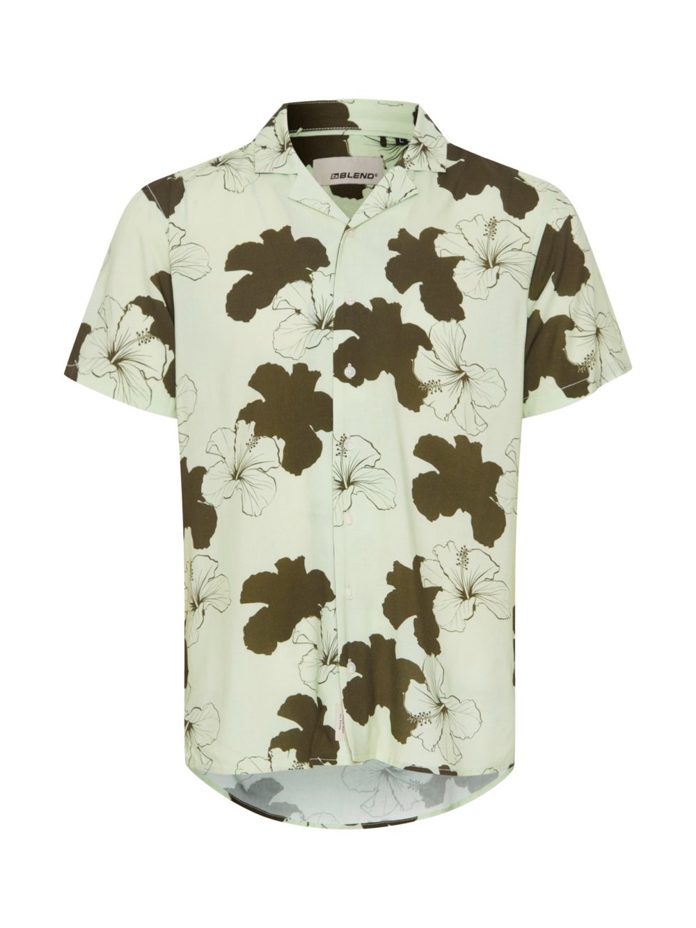 BLEND Hemd Herren Regular Fit Viskose gemustert