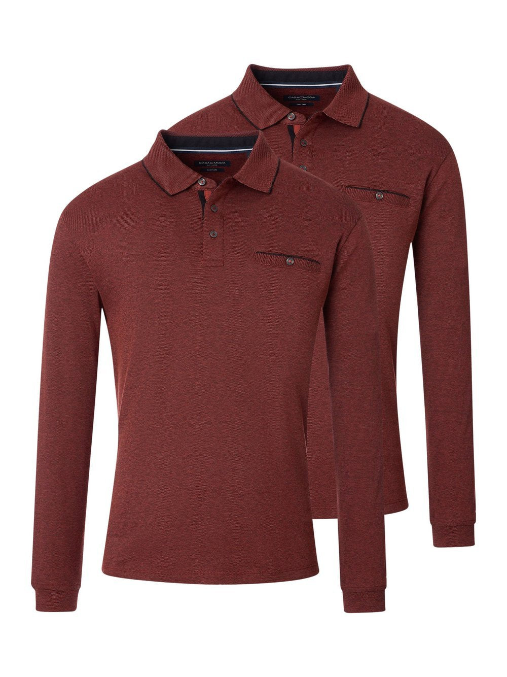 CASAMODA Basic Poloshirt im 2er-Pack Herren Baumwolle