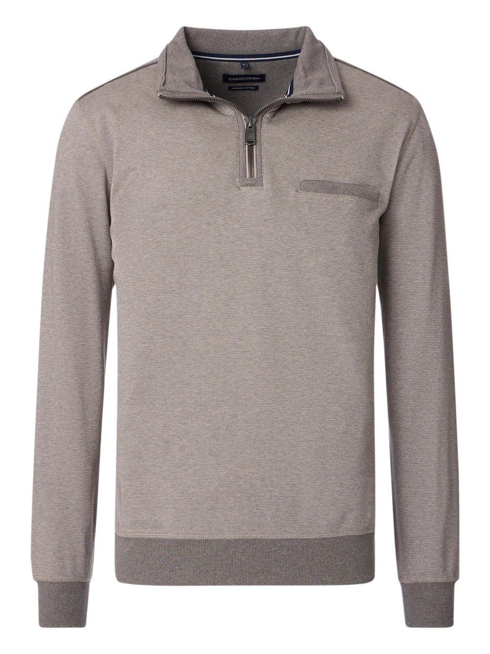 CASAMODA Basic Sweat-Troye Herren Baumwolle meliert