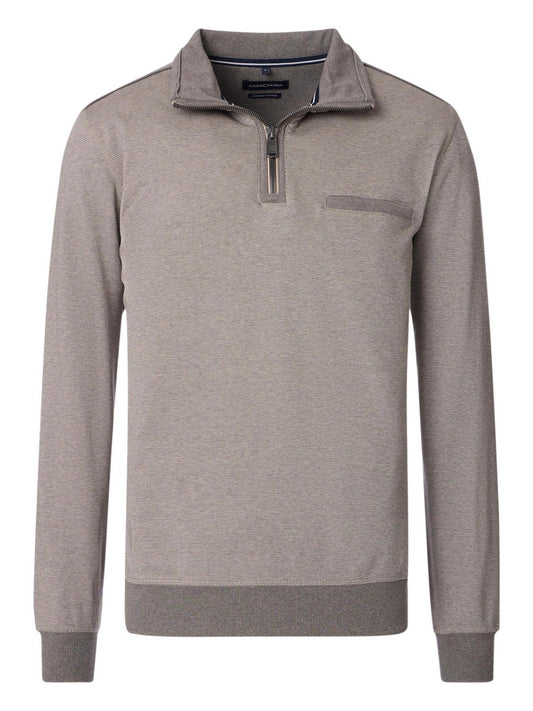 CASAMODA Basic Sweat-Troye Herren Baumwolle meliert