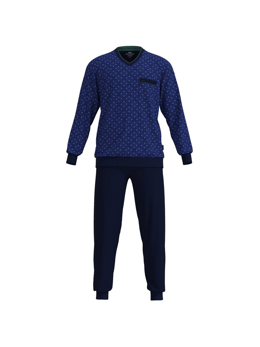 GÖTZBURG Pyjama Herren Baumwolle gemustert