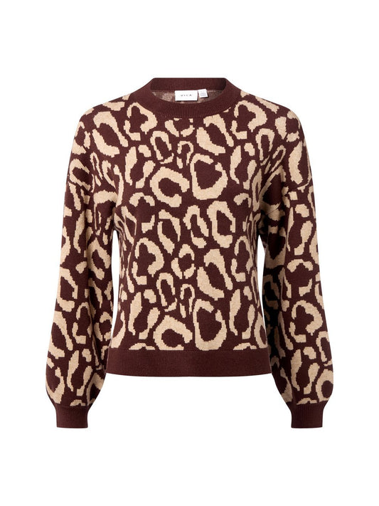 Vila Strickpullover Damen Viskose gemustert