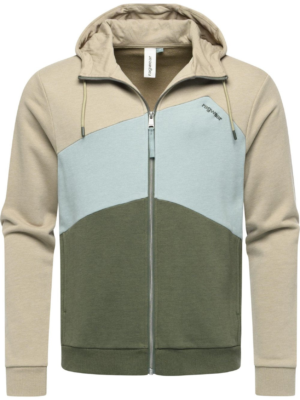 Ragwear Kapuzensweatjacke Herren Baumwolle gestreift