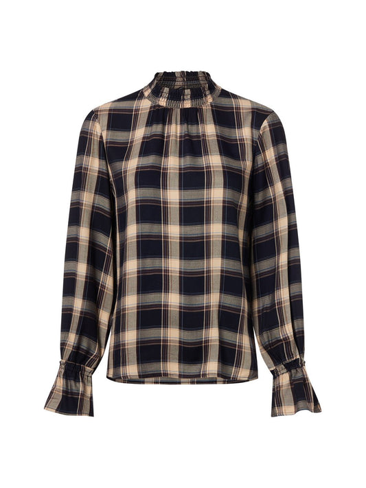 zero Bluse Damen Viskose kariert