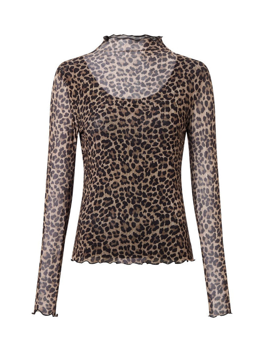 zero Langarmshirt Damen Mesh gemustert