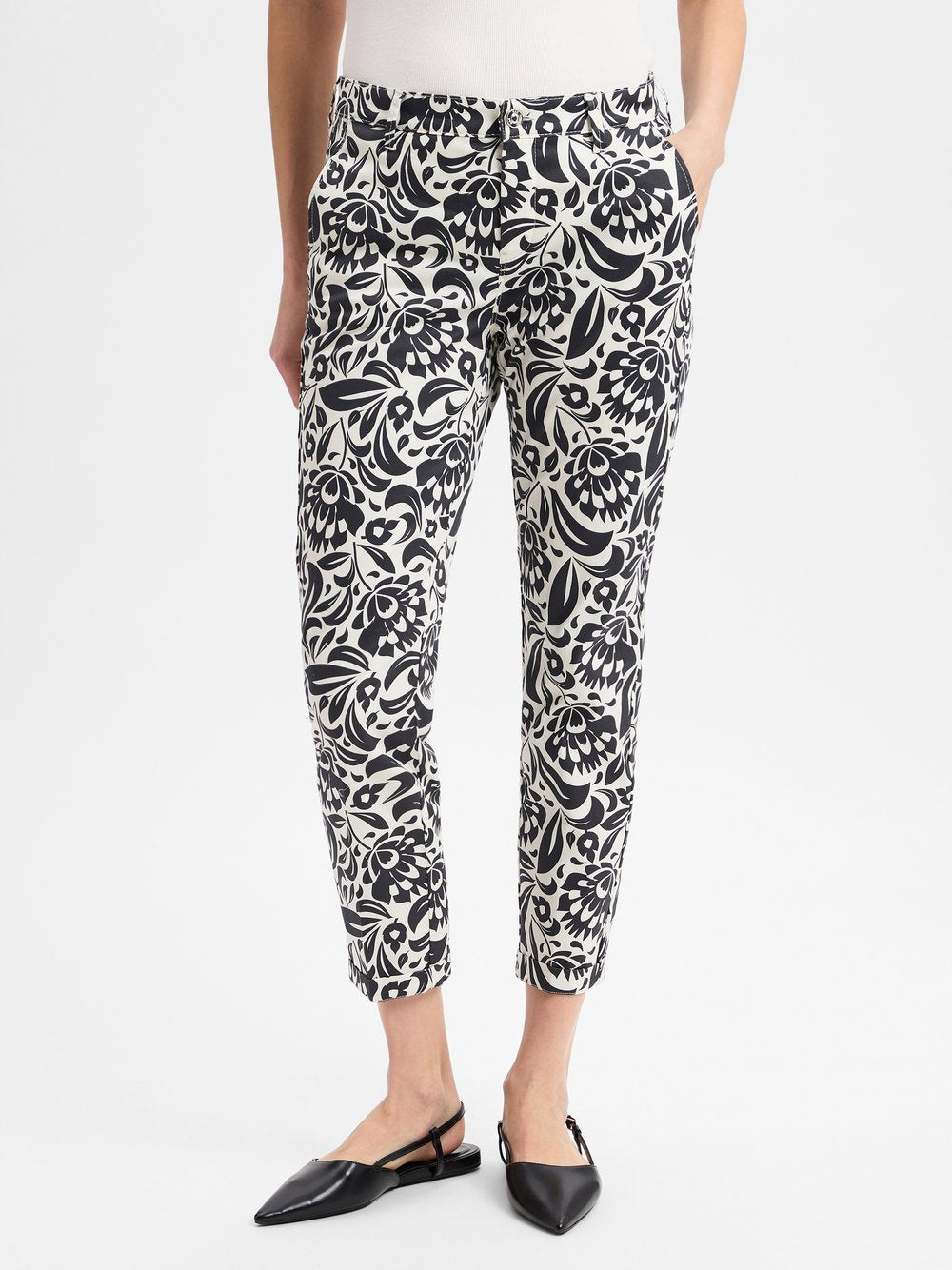 MAC Stoffhose Damen Baumwolle gemustert