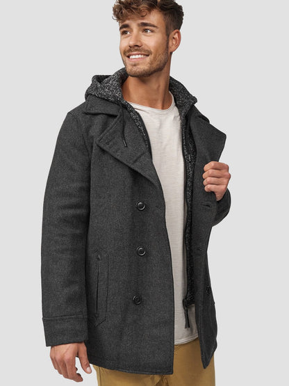 Indicode Mantel Herren Wolle