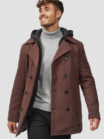 Indicode Mantel Herren Wolle