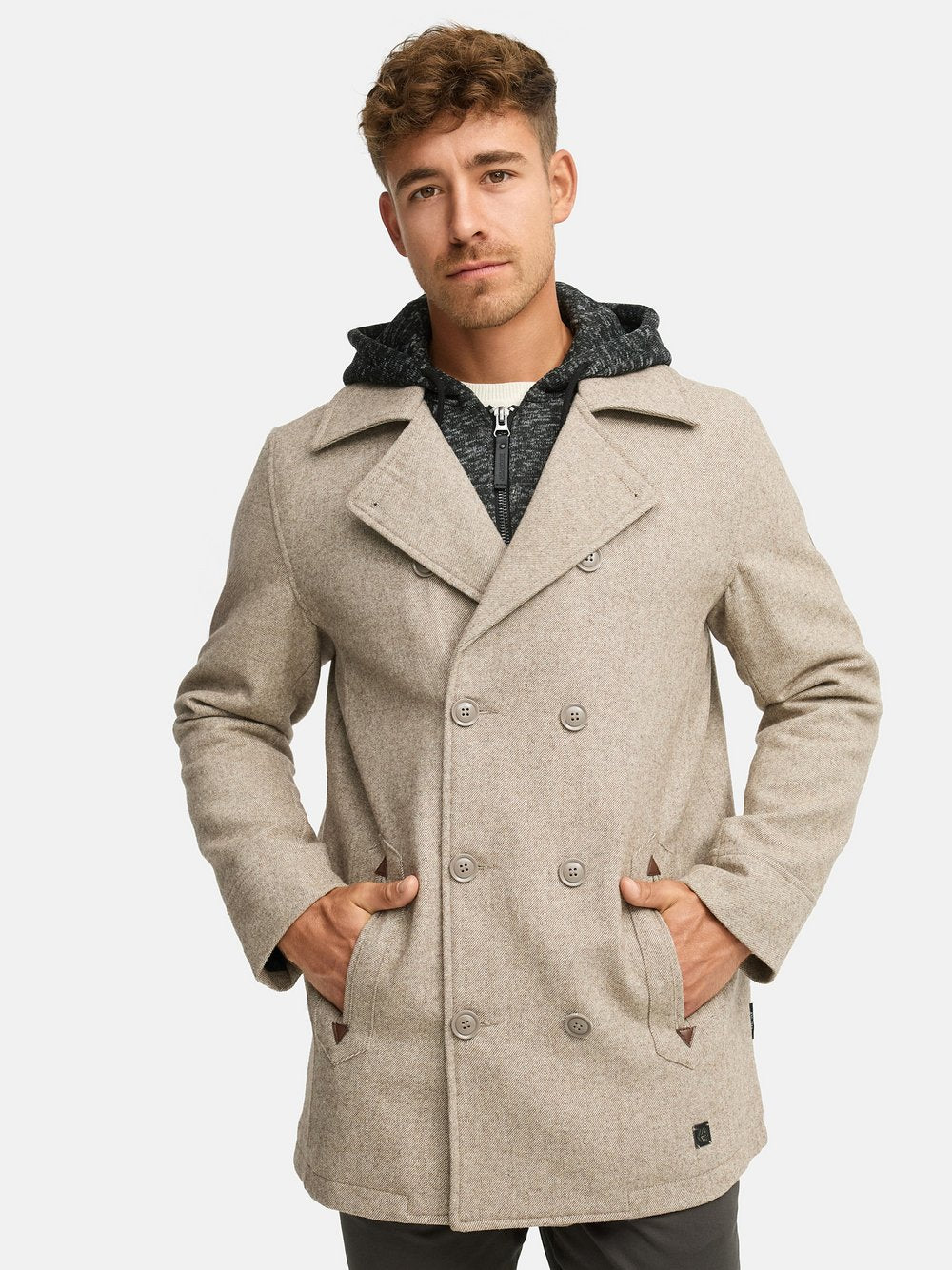 Indicode Mantel Herren Wolle