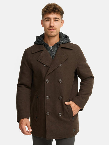 Indicode Mantel Herren Wolle