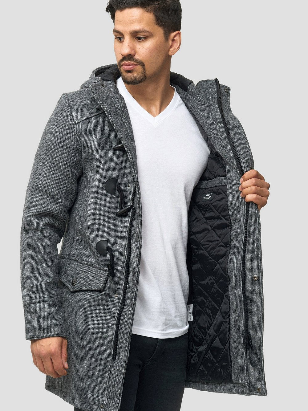 Indicode Mantel Herren Wolle