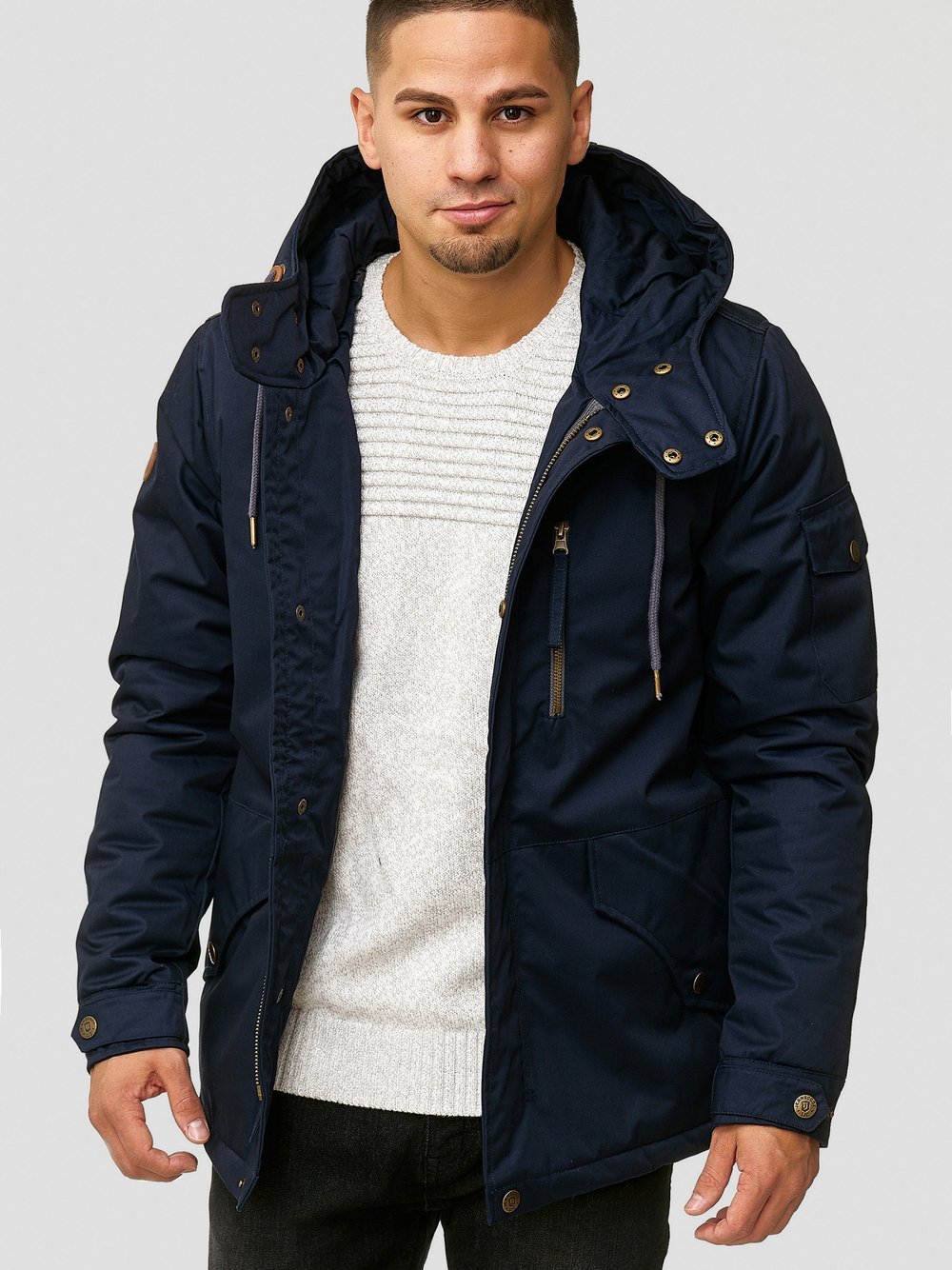 Indicode Parka Herren Baumwolle