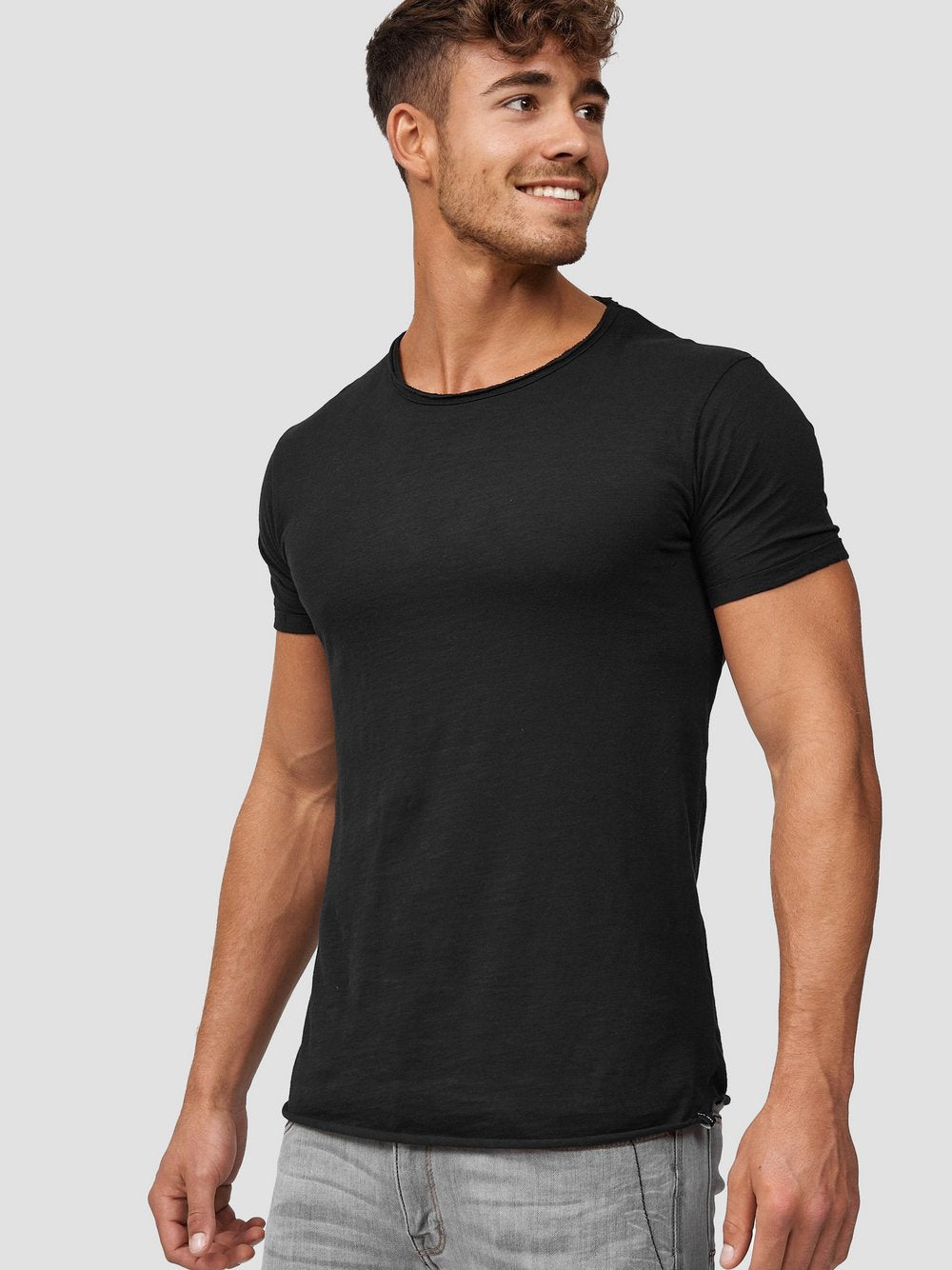 Indicode T-Shirt Herren Baumwolle