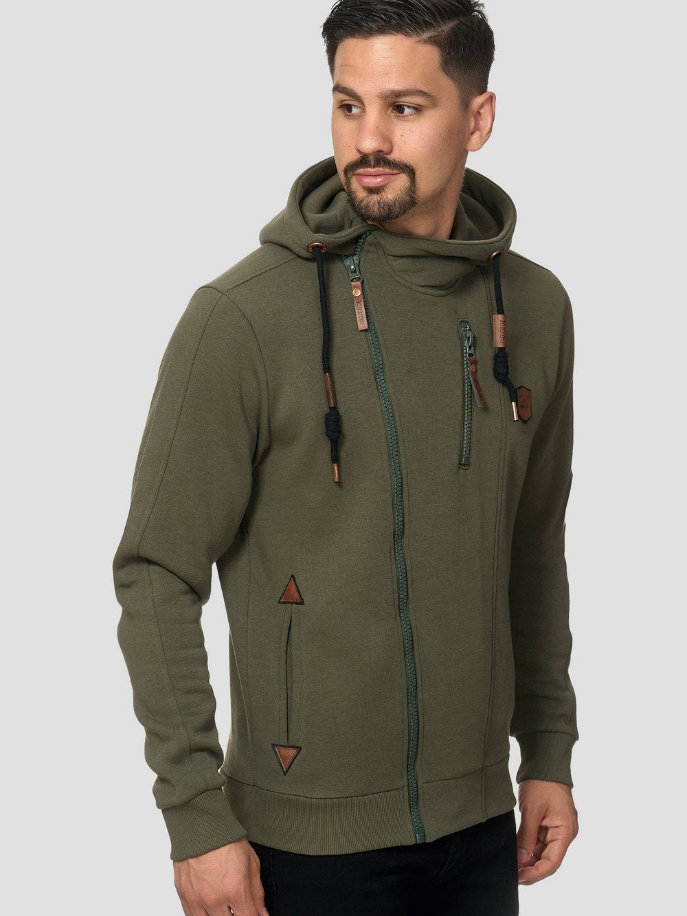 Indicode Hooded Jacket Herren Baumwolle
