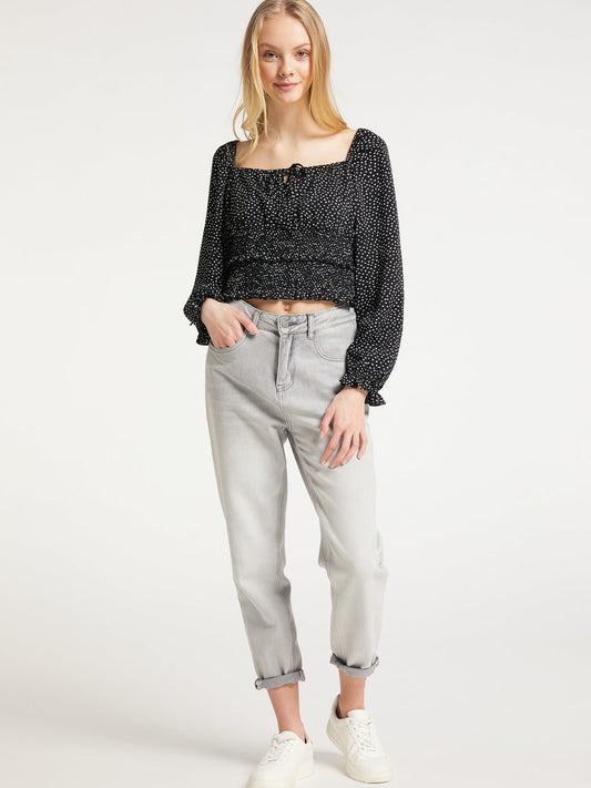 MyMo Langarmshirt Damen gemustert