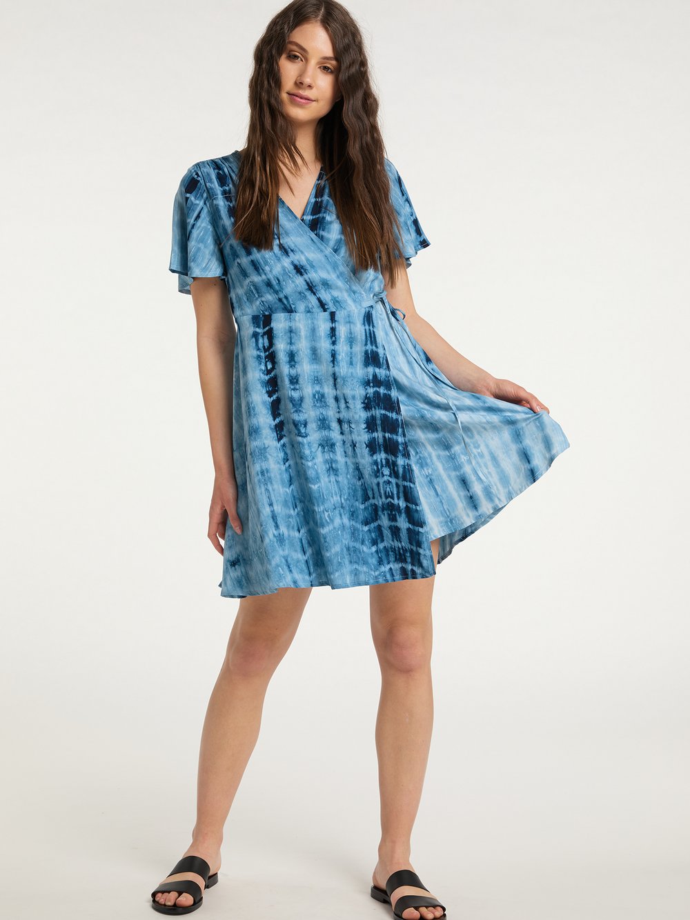 IZIA Sommerkleid Damen Viskose gemustert