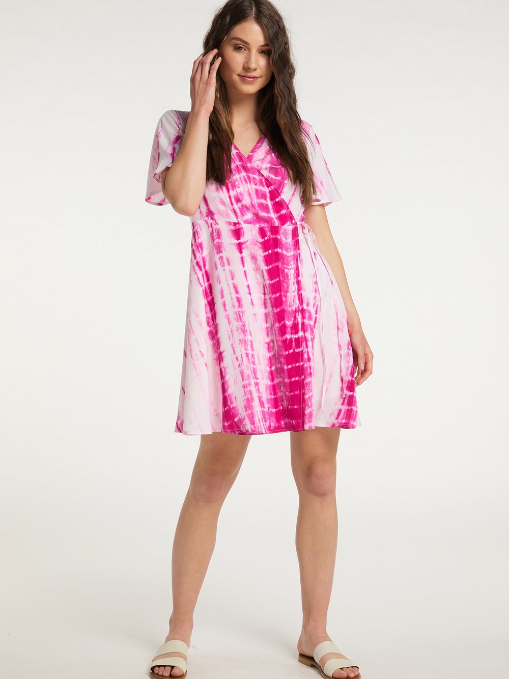 IZIA Sommerkleid Damen Viskose gemustert