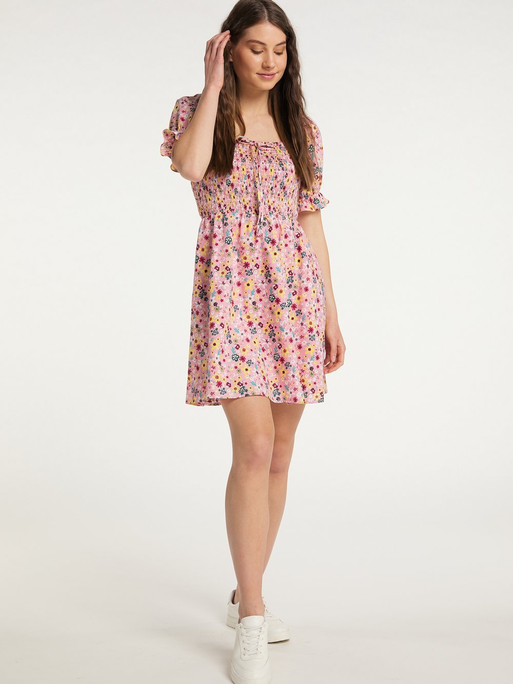 MyMo Sommerkleid Damen Baumwolle gemustert