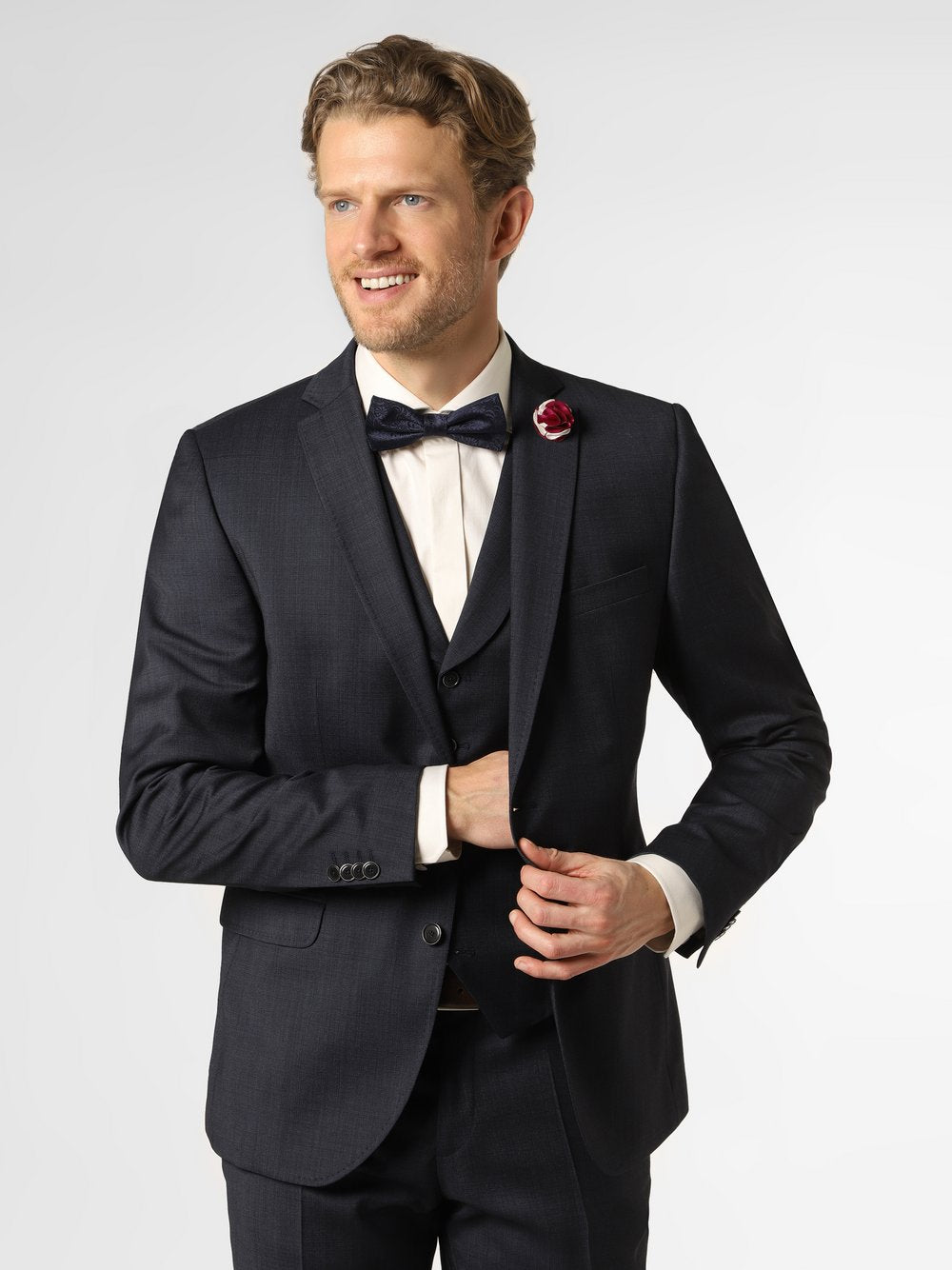 CG - CLUB of GENTS Baukasten-Sakko Herren Slim Fit Schurwolle strukturiert