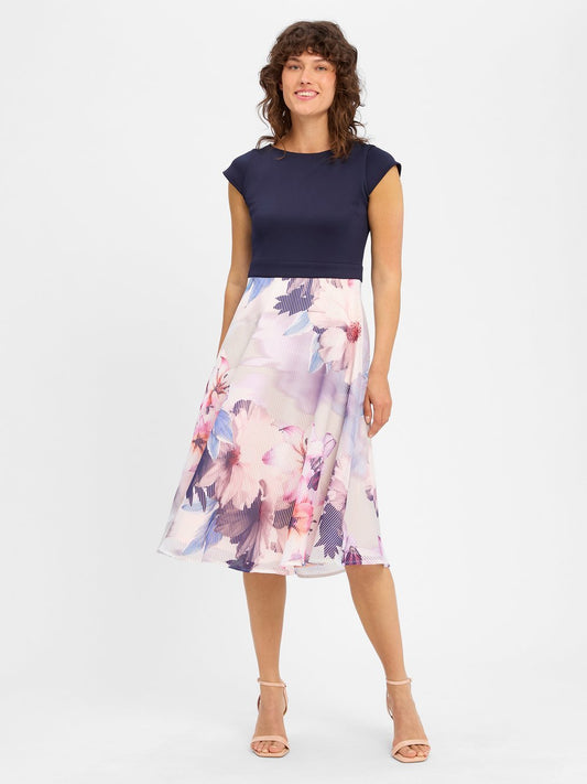 Swing Abendkleid Damen gemustert