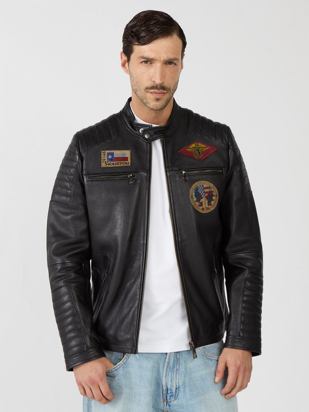 Topgun Lederjacke Herren