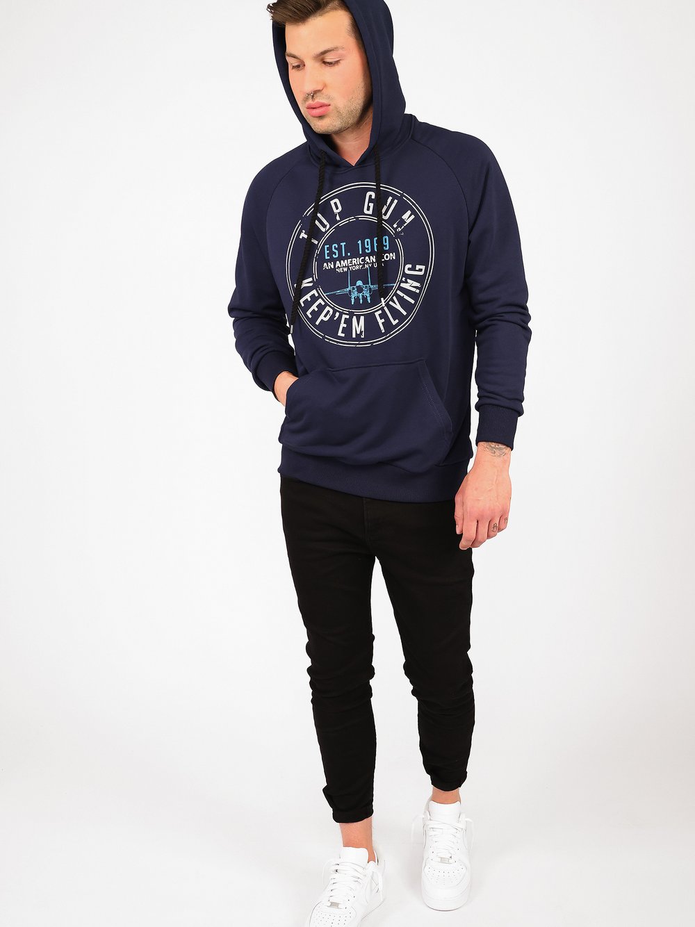 Topgun Hoodie Herren Baumwolle