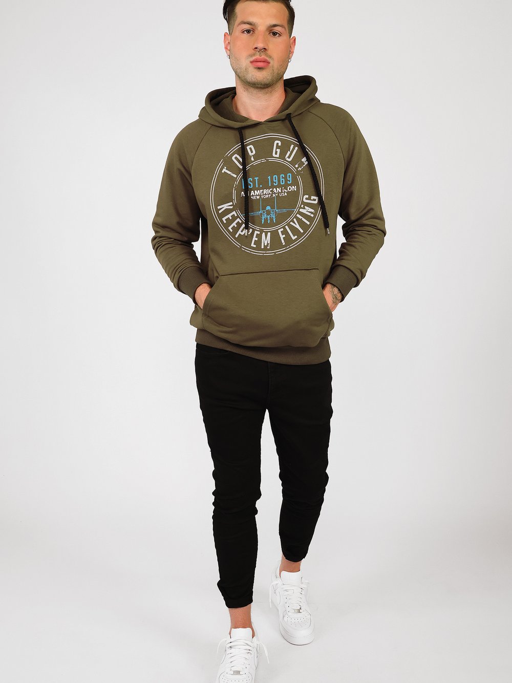 Topgun Hoodie Herren Baumwolle