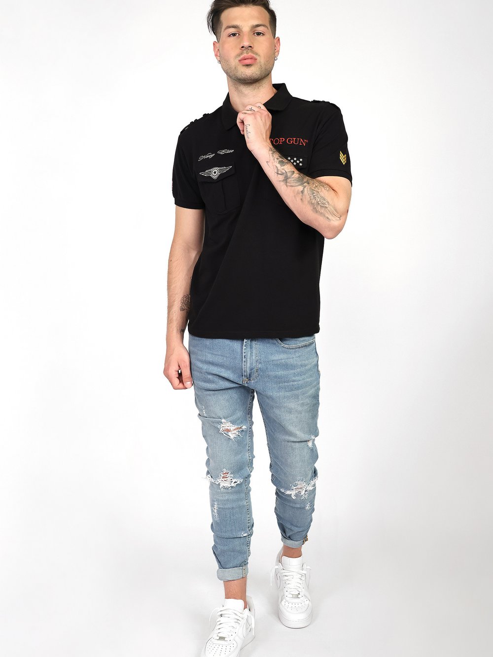 Topgun Polo Shirt Herren Baumwolle