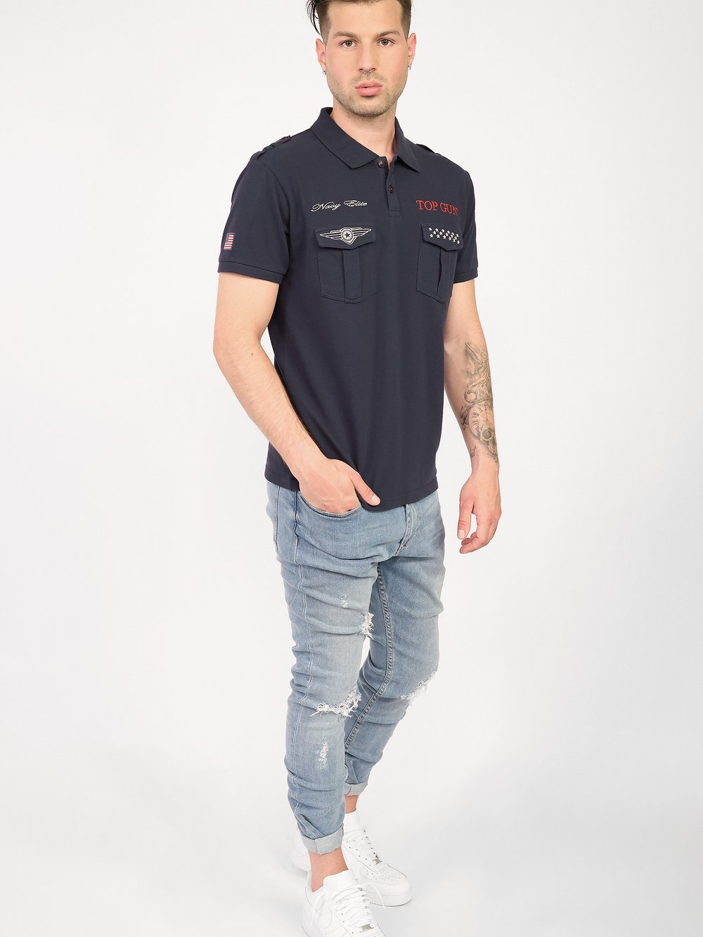 Topgun Polo Shirt Herren Baumwolle