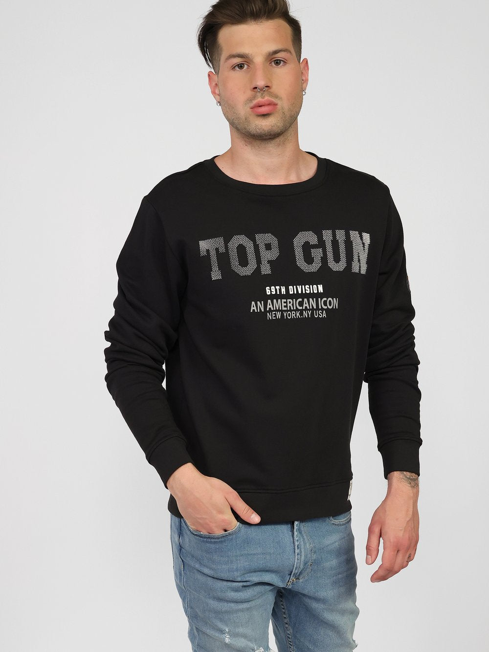 Topgun Sweater Herren Baumwolle