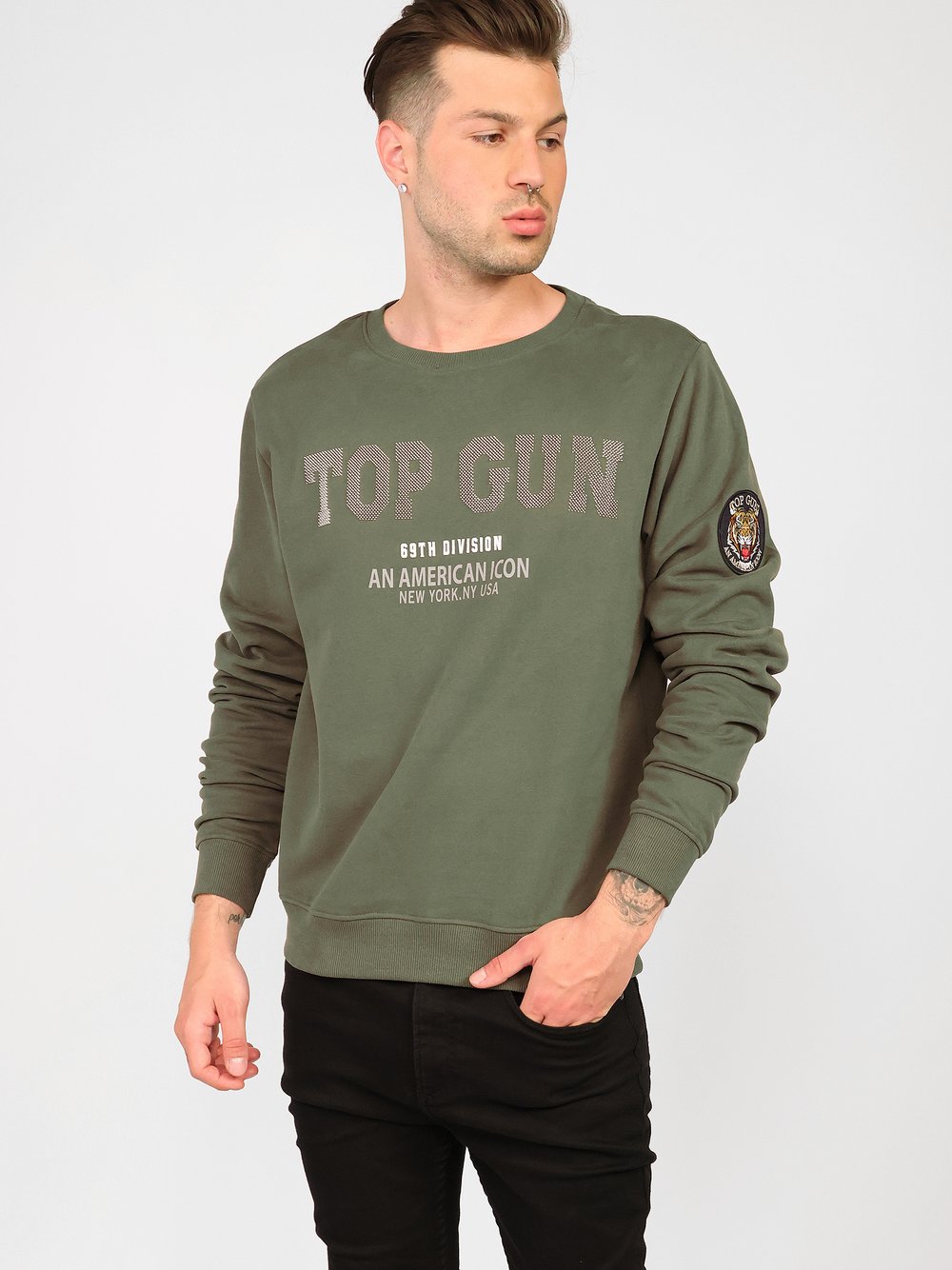 Topgun Sweater Herren Baumwolle