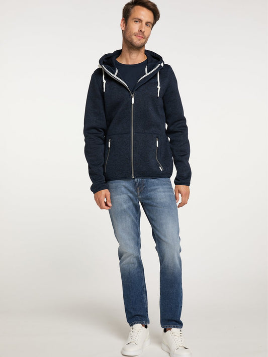 ICEBOUND Strickfleecejacke Herren meliert