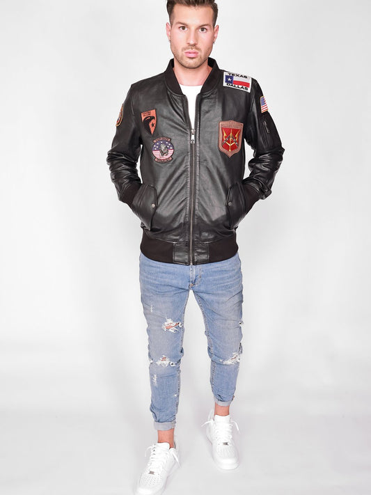 Topgun Lederblouson Herren