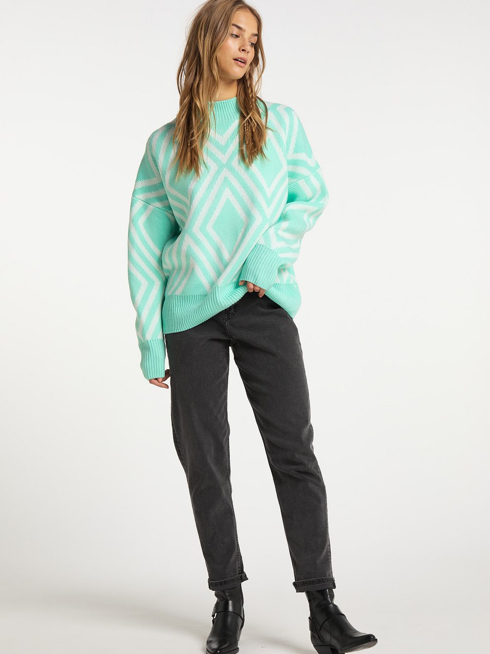 IZIA Strickpullover Damen gemustert