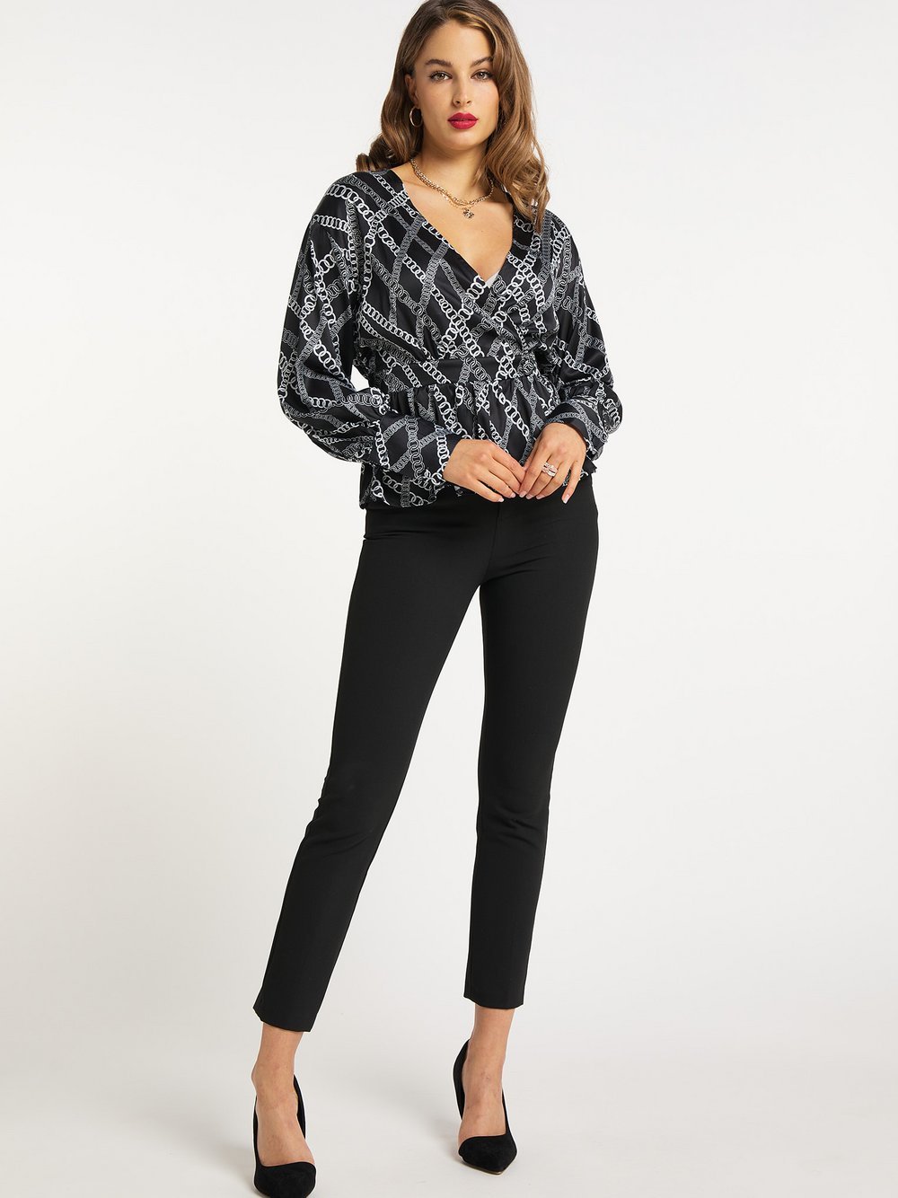 Faina Bluse Damen gemustert