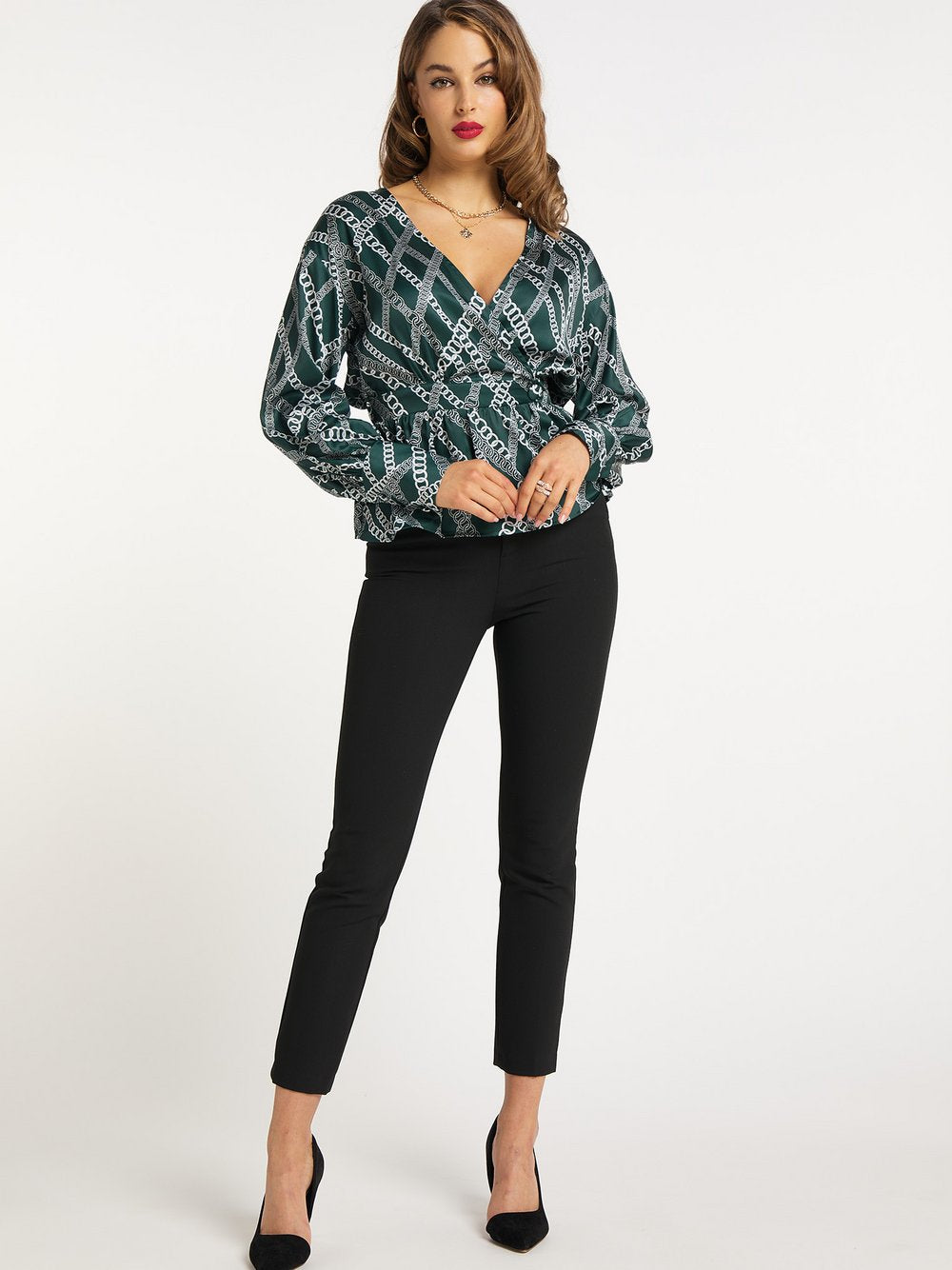 Faina Bluse Damen gemustert