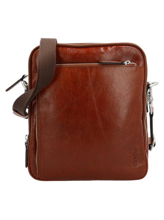 PICARD Schultertasche Herren Leder strukturiert