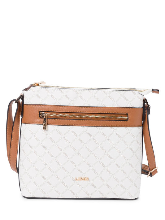 L.Credi Umhängetasche Damen Kunstleder gemustert