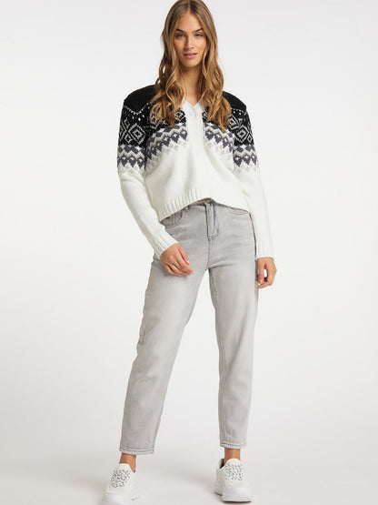 MyMo Strickjacke Damen gemustert