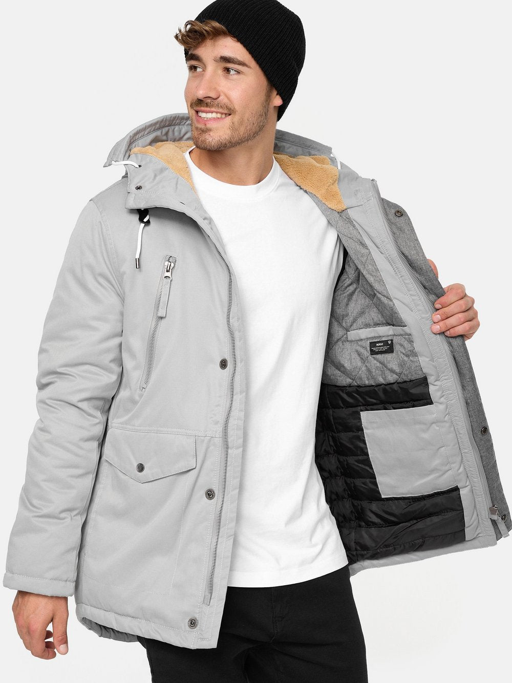 Indicode Parka Herren Baumwolle