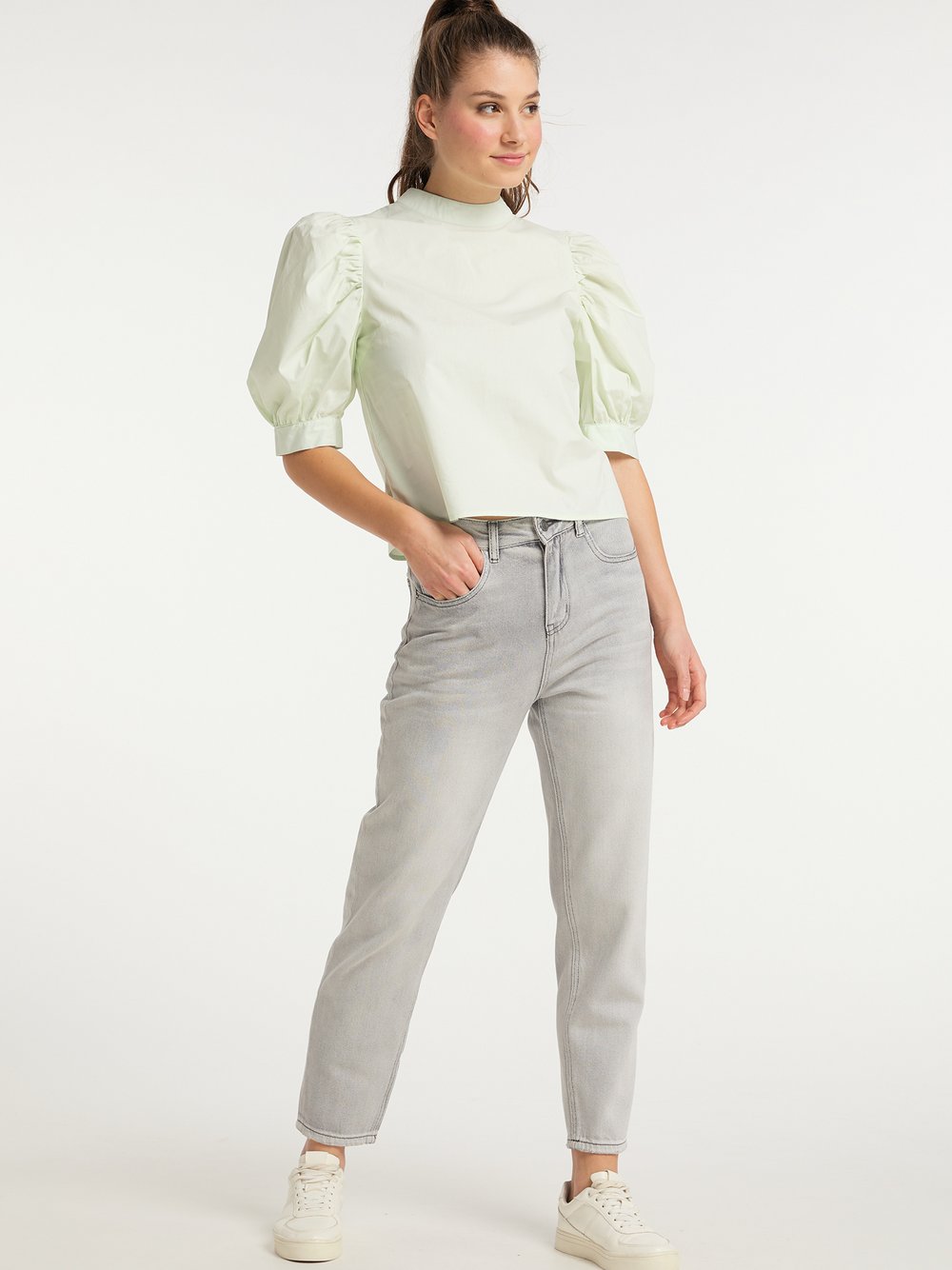 MyMo Hemdbluse Damen Baumwolle