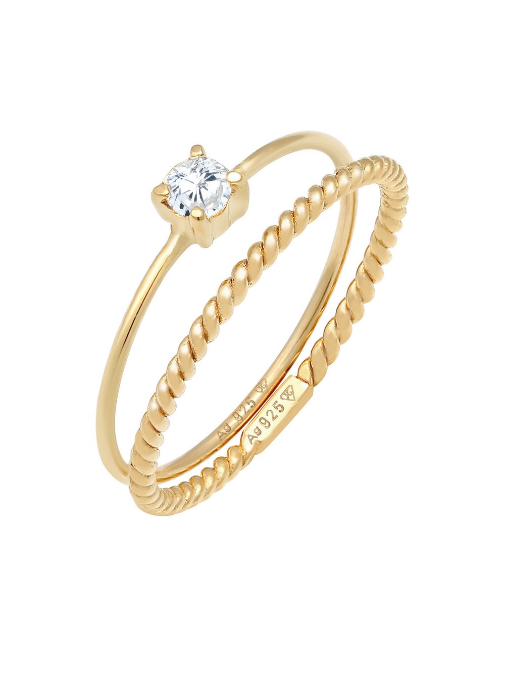 Elli Ring Damen Sterlingsilber roségold